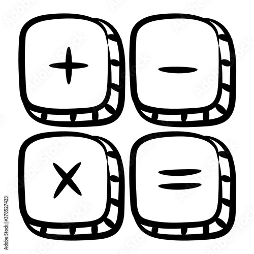 
Calculation signs showing concept of arithmetics icon
