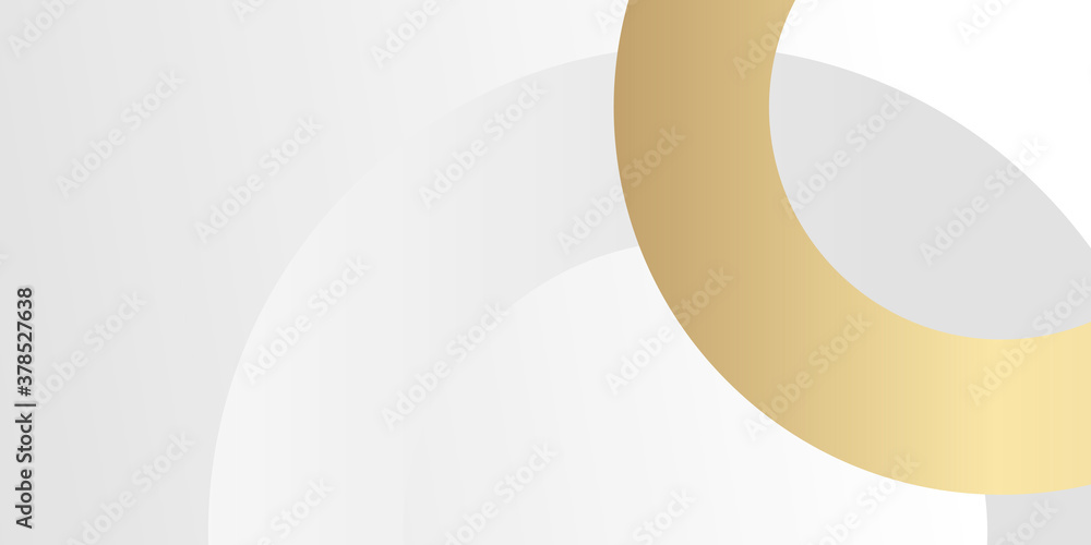 Abstract white background with gold line 