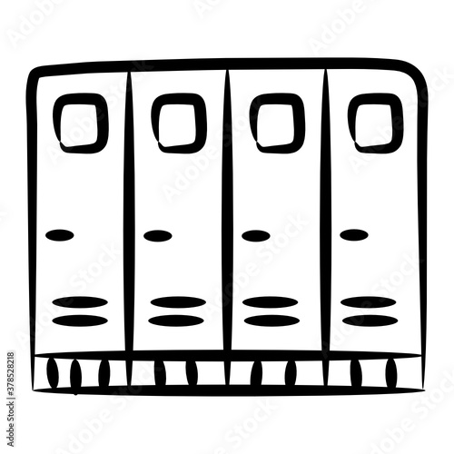 
Library icon in hand drawn style 
