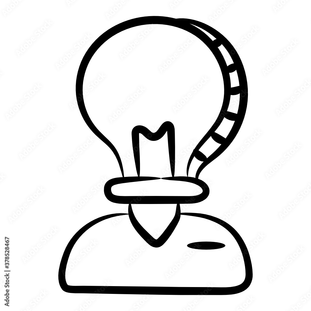 Creative person icon in doodle design
Creative person icon in doodle design