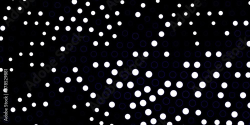 Dark BLUE vector layout with circle shapes. Colorful illustration with gradient dots in nature style. Pattern for websites.