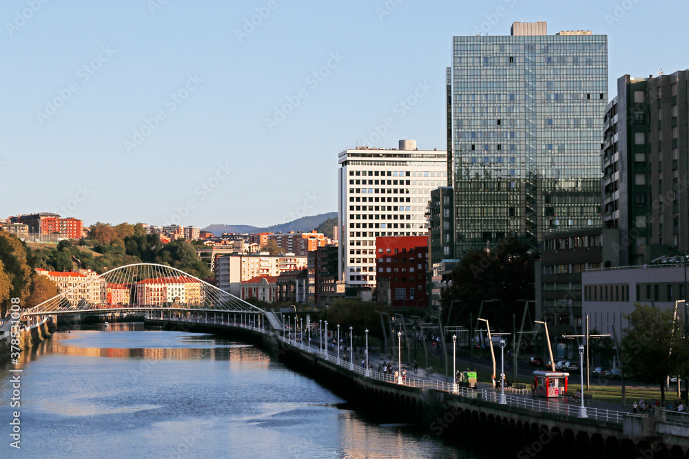 View of the river Iaizabal in Bilbao