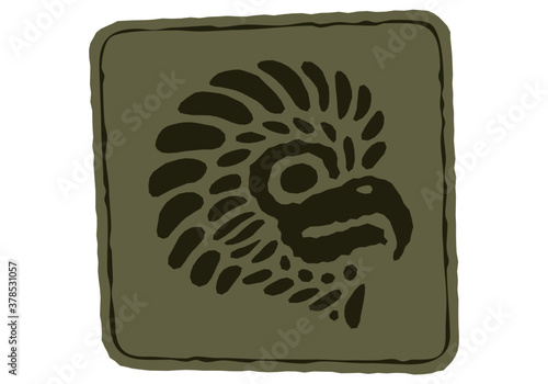 Indian art. Totem symbols. Vector template for logo and illustrations.
