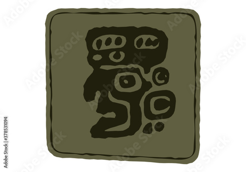 Indian art. Totem symbols. Vector template for logo and illustrations.