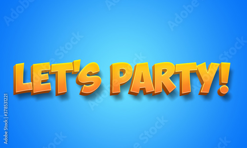 Let's Party word on blue background © patruflo