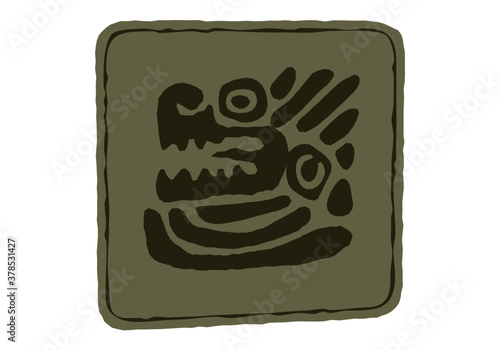 Indian art. Totem symbols. Vector template for logo and illustrations.