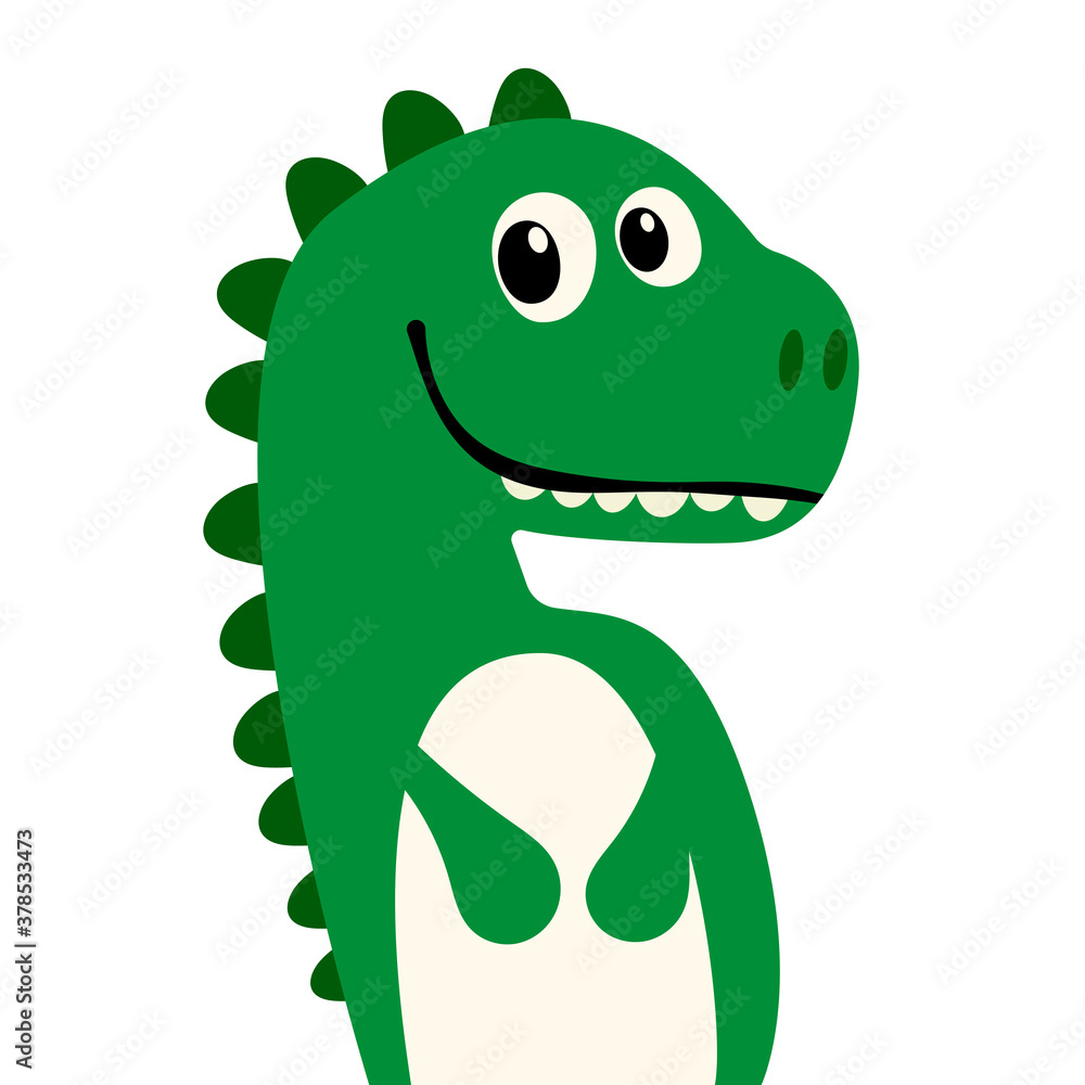 Naklejka premium Crocodile green funny reptile AI. Smiled crocodile cartoonish.