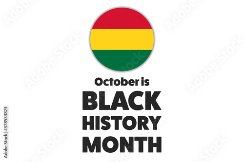 Black History Month. Holiday concept. Template for background, banner, card, poster with text inscription. Vector EPS10 illustration.