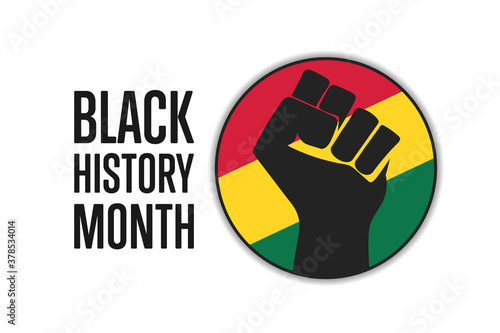 Black History Month. Holiday concept. Template for background, banner, card, poster with text inscription. Vector EPS10 illustration.