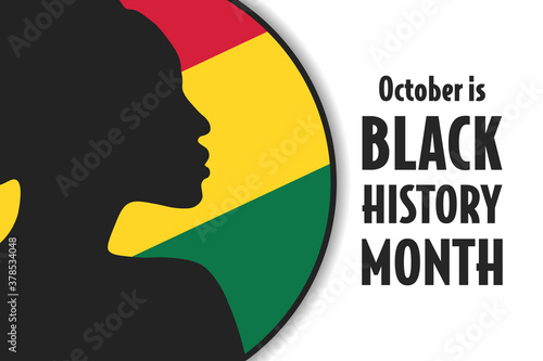 Black History Month. Holiday concept. Template for background, banner, card, poster with text inscription. Vector EPS10 illustration.