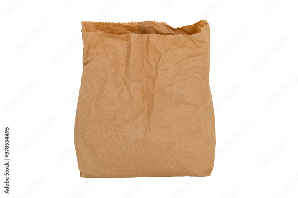 Recycle brown paper bag for mockup isolated on white Recycle brown paper bag for mockup isolated on white