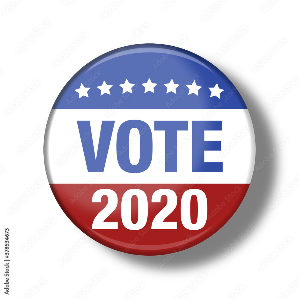 Vote 2020 Badge For Elections In USA stock Vote 2020 Badge For Elections In USA stock