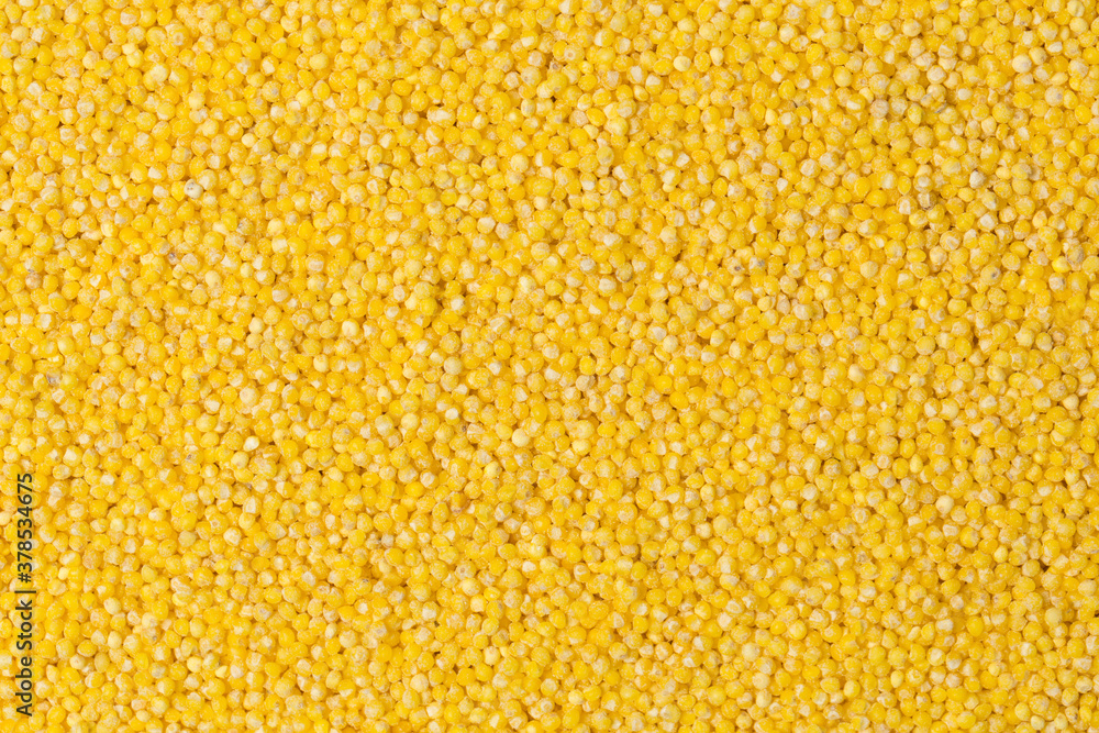 Millet groats isolated on white Millet groats isolated on white