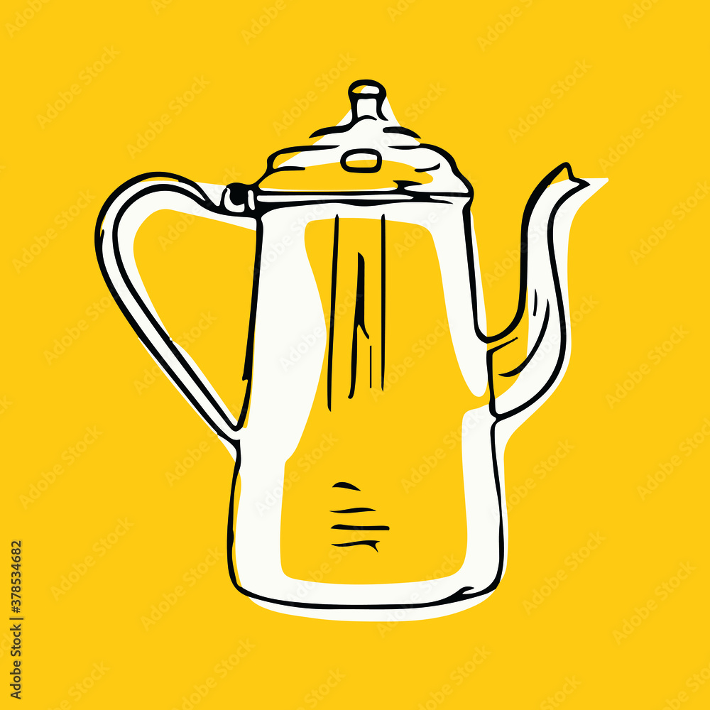 Obraz premium drawing of a coffee pot