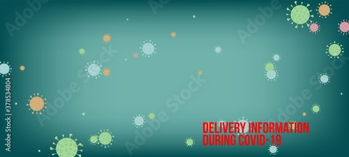 Delivery During COVID-19 Banner. Virus Protection Flat Corona Web 