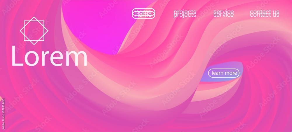 Neon Color Website Layout. Landing Page, Pink, Purple Background. Trendy Liquid Neon Color Website Layout. Landing Page, Pink, Purple Background. Trendy Liquid