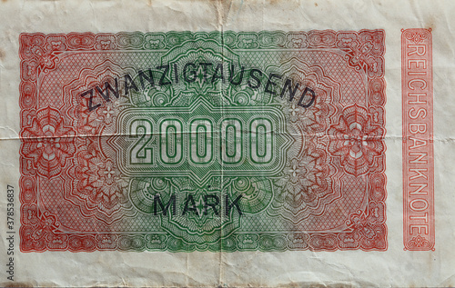 20.000 Deutsche Reichsmark Geldschein von 1923 photo