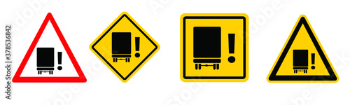 Dead spot in trucks Blind spot or dead corner zone and the overlooking of bikers Warning lorry rearview mirror Vector truck pictogram Blind angle area Right turn Traffic sign Rear view mirror lorries