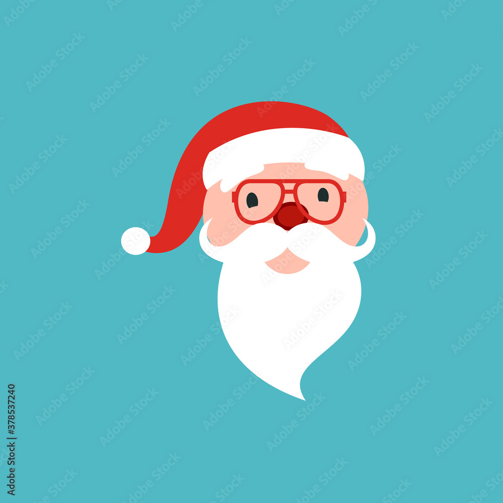Vector cartoon illustration of friendly smiling Santa Claus Christmas design element. Stock Vector cartoon illustration of friendly smiling Santa Claus Christmas design element. Stock