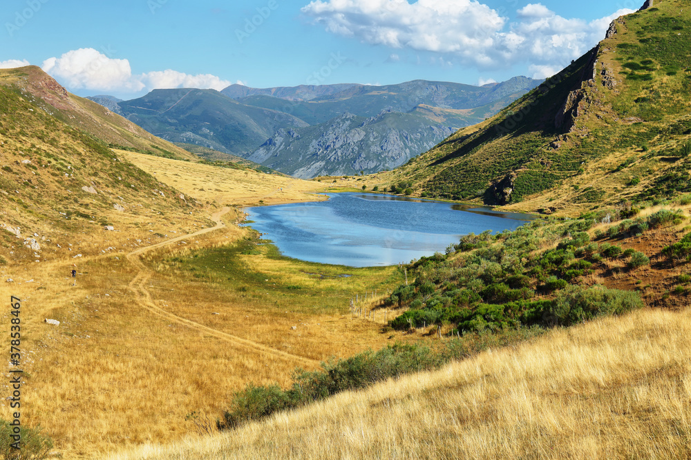 Views of lake of Babia in Castile and Leon, Spain