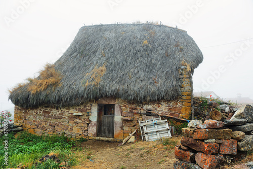 Traditional shepherd's building found in Somiedo Nature Reserve, Asturias, Spain photo