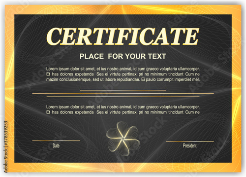 Design elements. Guilloche elements for make diploma or certificate.