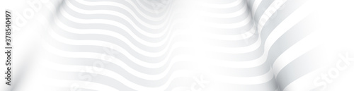 Abstract lines in 3D perspective vector monochrome background, dimensional illustration mockup.