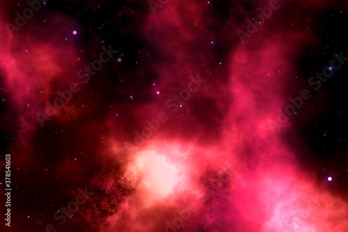 colorful stars nebula with cloud texture and background