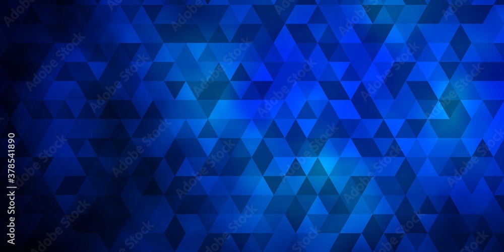 Dark BLUE vector backdrop with lines, triangles.
