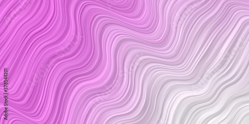 Light Pink vector texture with curves. Colorful illustration with curved lines. Design for your business promotion.