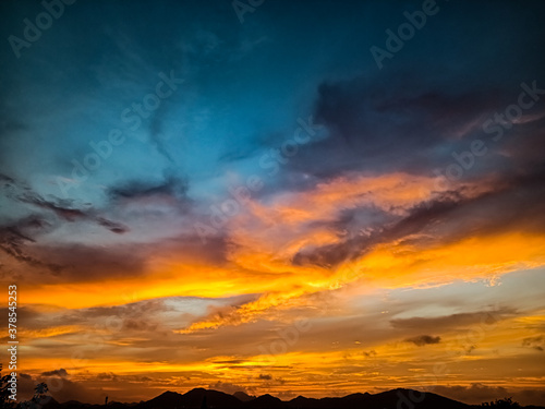 sunset over the mountains