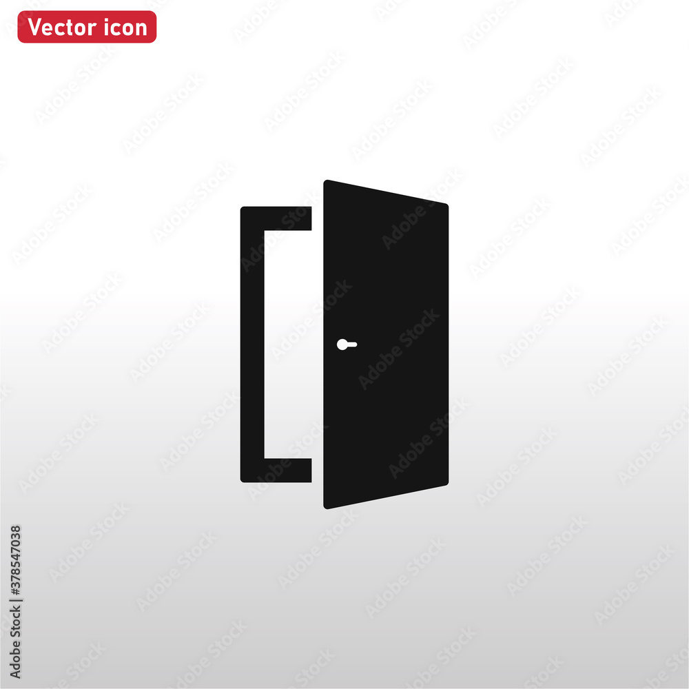 Door icon vector . Open Door sign Door icon vector . Open Door sign