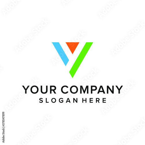 creative YV logo design