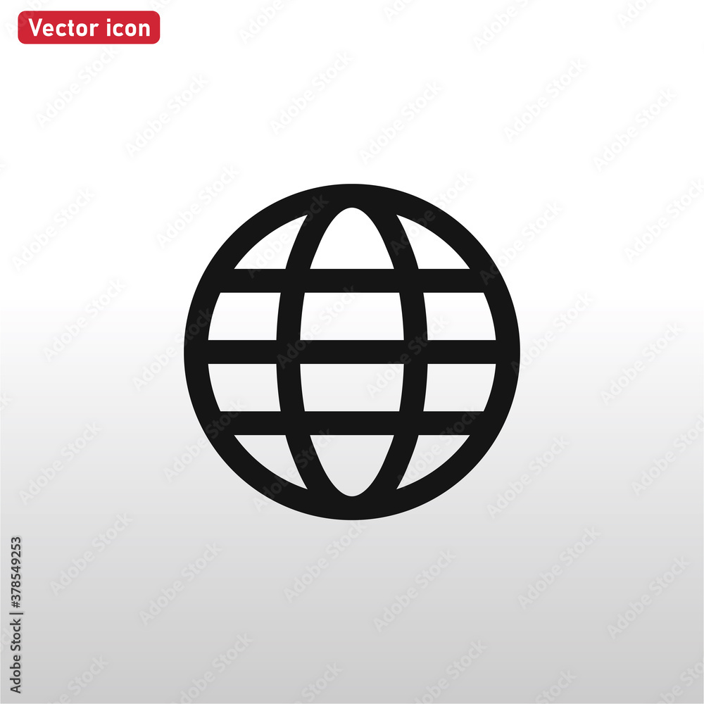 Globe icon vector . World sign Globe icon vector . World sign