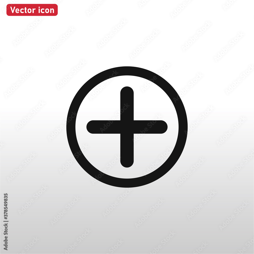 Obraz premium Plus icon vector . Add sign