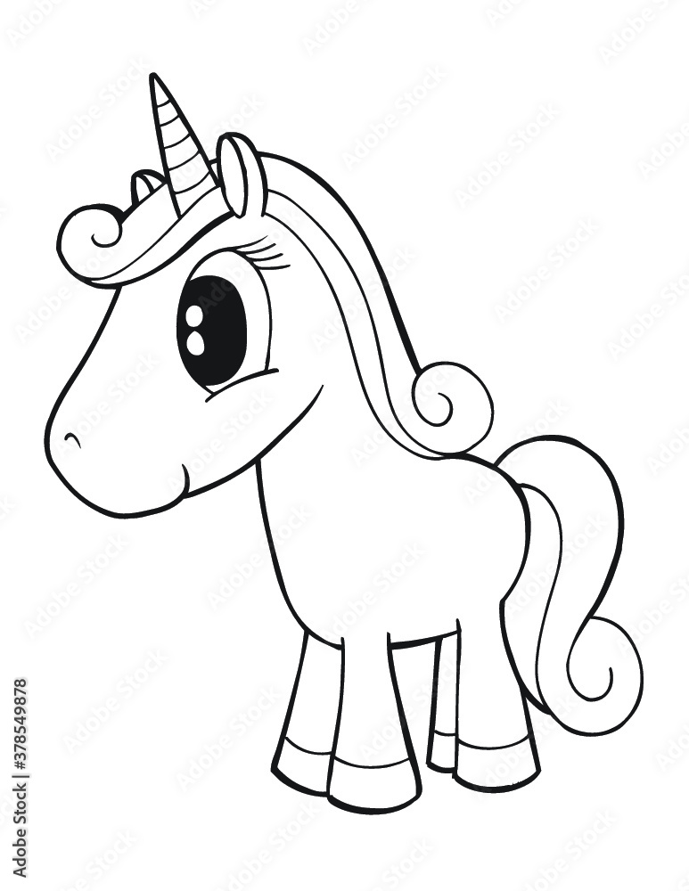 Fototapeta premium Cute Unicorn Vector Illustration Art