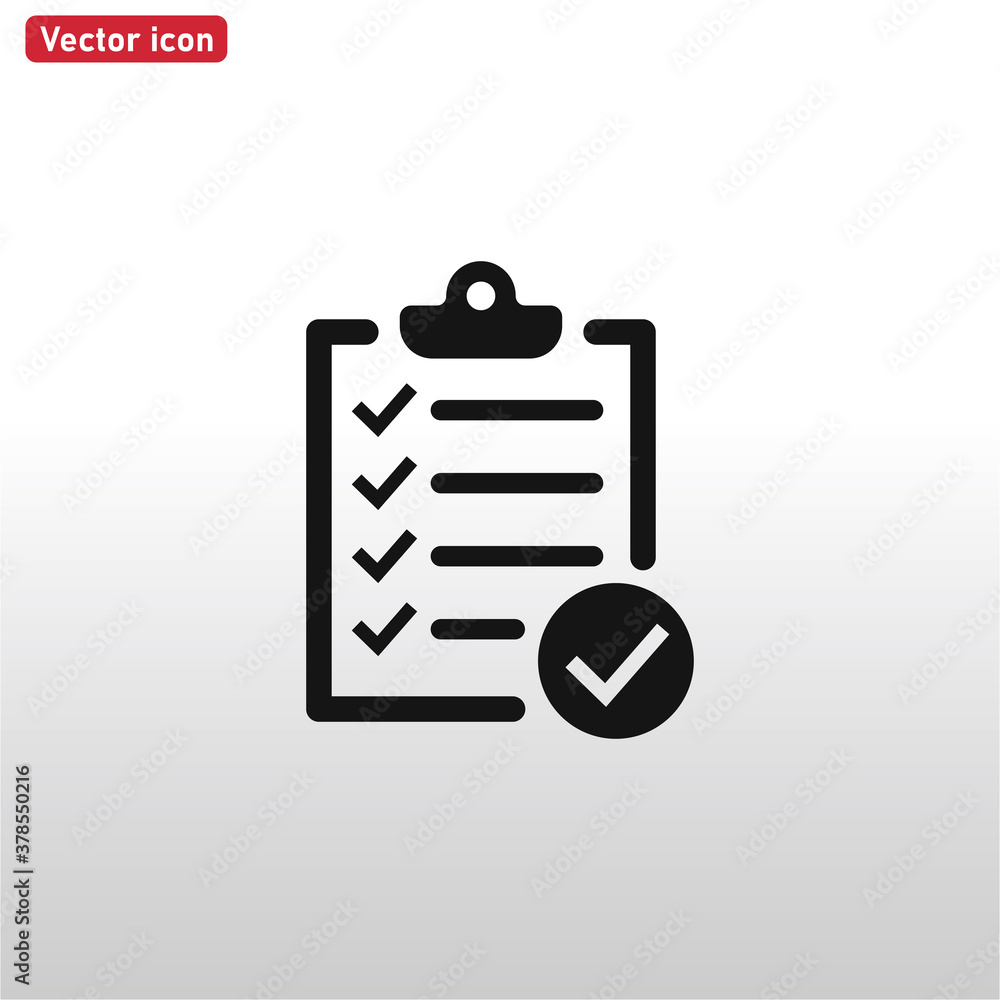 Check list icon vector . List sign Check list icon vector . List sign