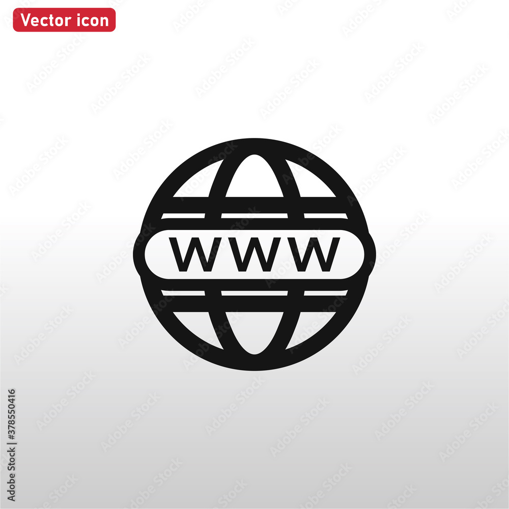 WWW icon vector . Web site sign WWW icon vector . Web site sign