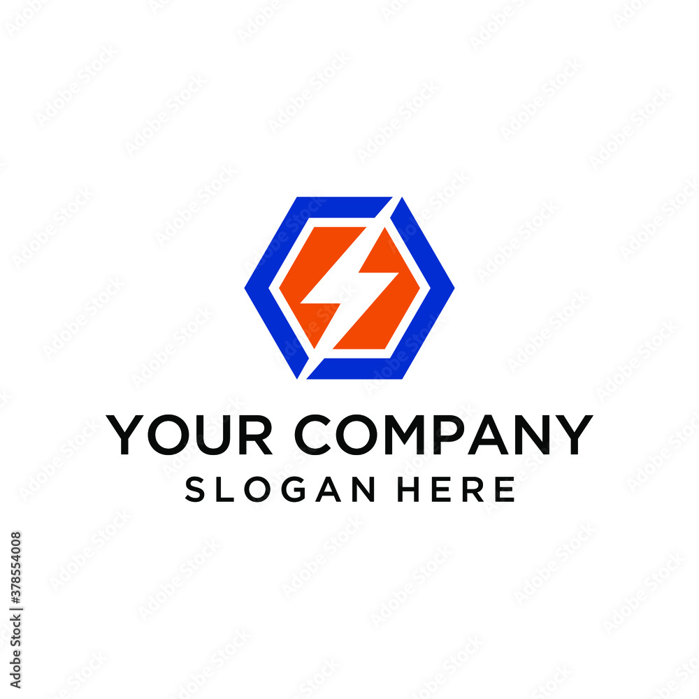Lightning power logo design Lightning power logo design