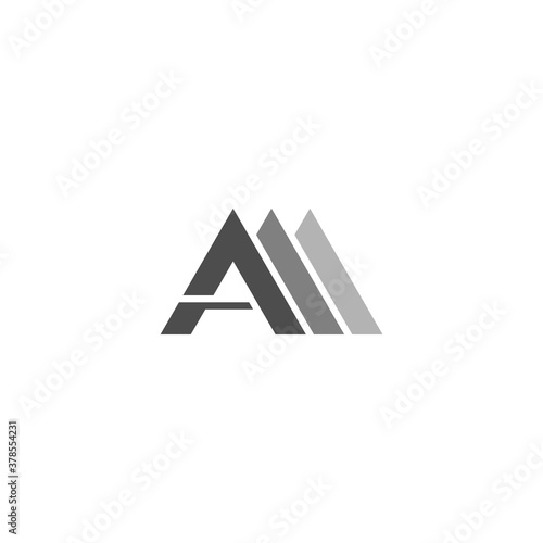 three triangle - letter a logo