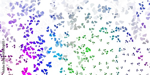 Light multicolor vector background with random forms.