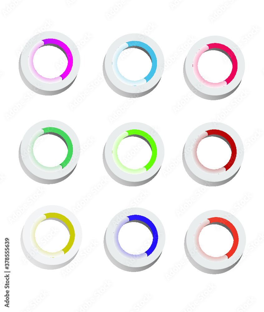 3D Multi - COlored Circle Graphic 3D Multi - COlored Circle Graphic