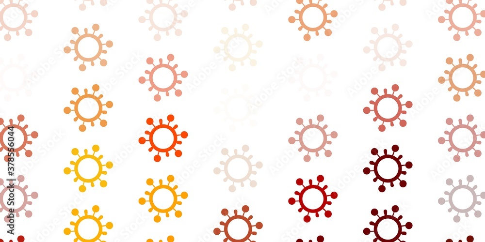 Light Orange vector template with flu signs. Light Orange vector template with flu signs.