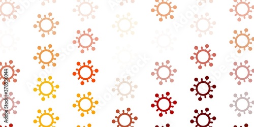 Light Orange vector template with flu signs.