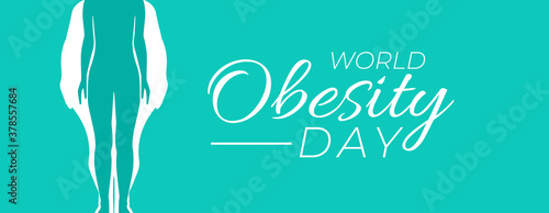 Turquoise World Obesity Day Background Illustration