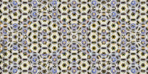 Kaleidoscope background pattern visible inside the eyelids when eyes closed 