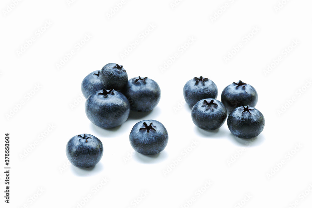 Blueberries group isolated on white background Blueberries group isolated on white background