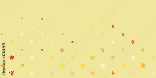 Light Orange vector template with flu signs.