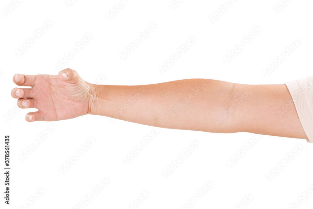 Male asian hand gestures isolated over the white background. CATCHING POSE. Male asian hand gestures isolated over the white background. CATCHING POSE.