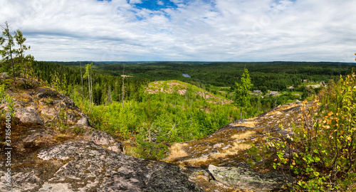 View from the mount Hiidenvuori in Karelia